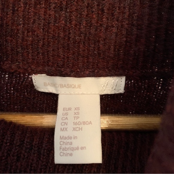 H&M Burgundy Turtleneck Sweater Dress - Picture 4 of 7